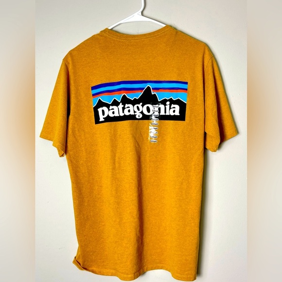 Patagonia Graphic T-Shirt Responsibili-Tee‎ Short Sleeve Crew Neck Yellow XSmall - Picture 1 of 8